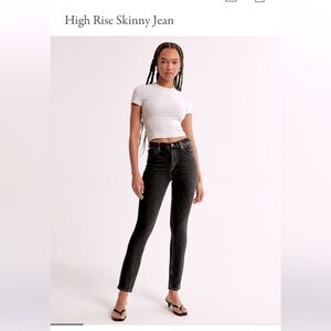 Abercrombie skinny high rise jeans black